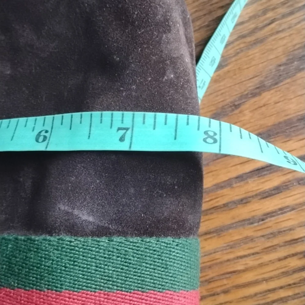 Gucci Stylish Brown Suded and Green Men's Travel Shaving Bag
